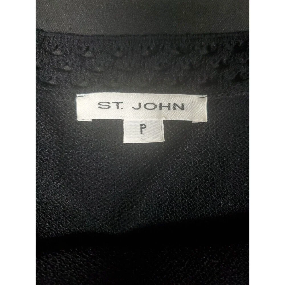 St. John Collection Santana Black Knit Sweater (Size 2) Tank (Size P) Set